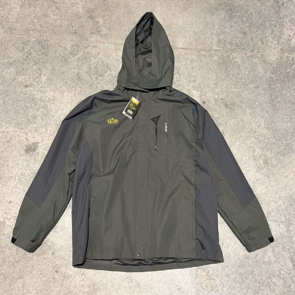 NWT TEZO Mens Waterproof Detachable Hood Hiking  Jacket, XL